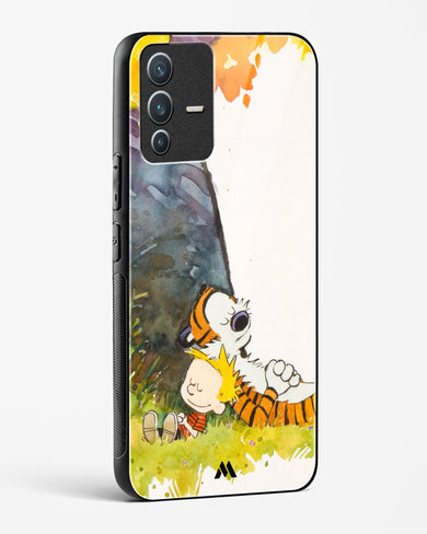 Calvin Hobbes Under Tree Glass Case Phone Cover-(Vivo)