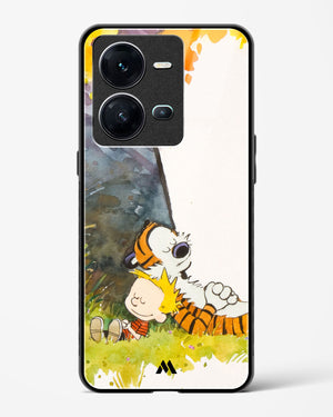 Calvin Hobbes Under Tree Glass Case Phone Cover (Vivo)