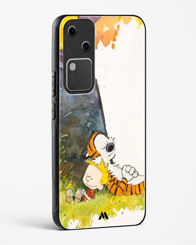 Calvin Hobbes Under Tree Glass Case Phone Cover (Vivo)
