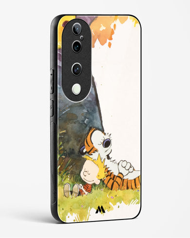 Calvin Hobbes Under Tree Glass Case Phone Cover (Vivo)