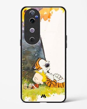 Calvin Hobbes Under Tree Glass Case Phone Cover (Vivo)