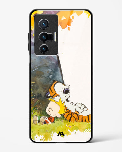 Calvin Hobbes Under Tree Glass Case Phone Cover-(Vivo)