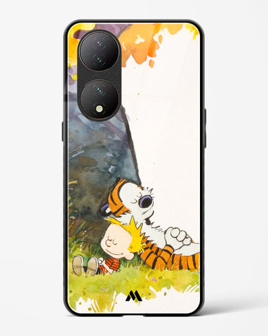 Calvin Hobbes Under Tree Glass Case Phone Cover-(Vivo)