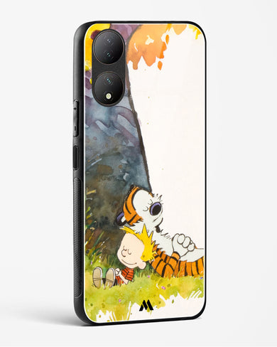 Calvin Hobbes Under Tree Glass Case Phone Cover-(Vivo)