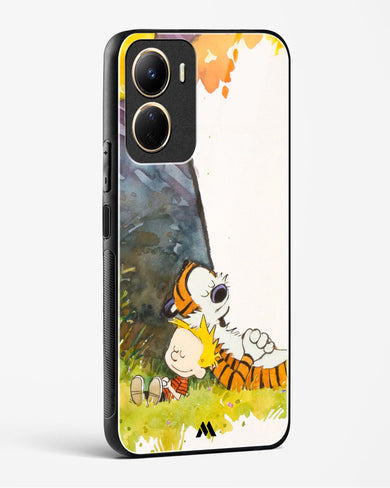 Calvin Hobbes Under Tree Glass Case Phone Cover-(Vivo)