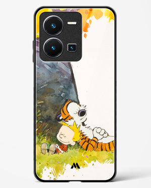 Calvin Hobbes Under Tree Glass Case Phone Cover-(Vivo)