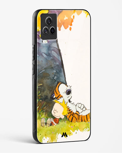 Calvin Hobbes Under Tree Glass Case Phone Cover-(Vivo)