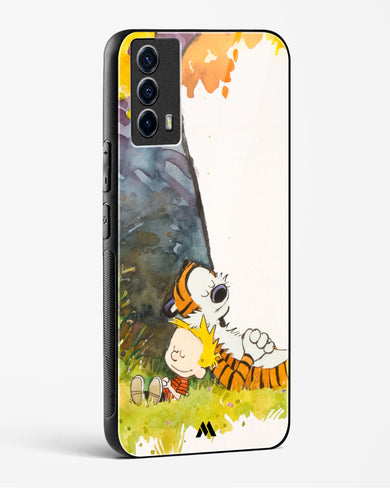 Calvin Hobbes Under Tree Glass Case Phone Cover-(Vivo)