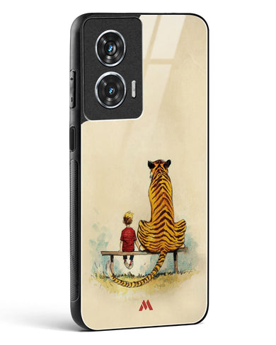 Calvin Hobbes Adolescence Glass Case Phone Cover (Motorola)