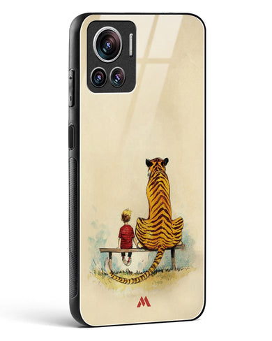 Calvin Hobbes Adolescence Glass Case Phone Cover (Motorola)