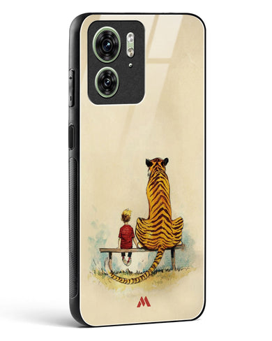 Calvin Hobbes Adolescence Glass Case Phone Cover (Motorola)