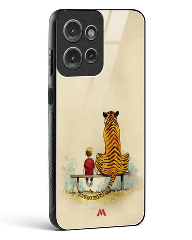 Calvin Hobbes Adolescence Glass Case Phone Cover (Motorola)