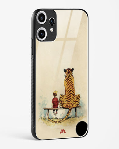 Calvin Hobbes Adolescence Glass Case Phone Cover (Nothing)