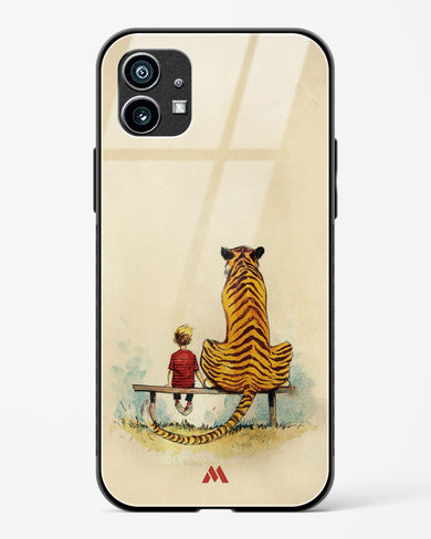 Calvin Hobbes Adolescence Glass Case Phone Cover (Nothing)