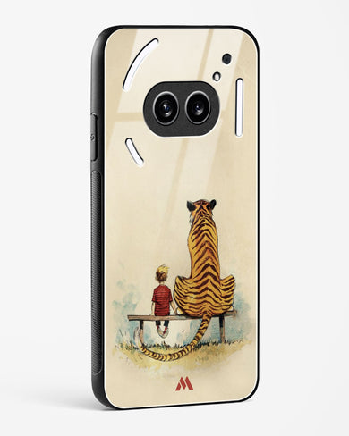Calvin Hobbes Adolescence Glass Case Phone Cover (Nothing)