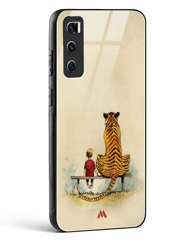 Calvin Hobbes Adolescence Glass Case Phone Cover-(Vivo)