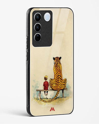 Calvin Hobbes Adolescence Glass Case Phone Cover-(Vivo)