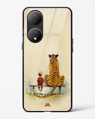 Calvin Hobbes Adolescence Glass Case Phone Cover-(Vivo)