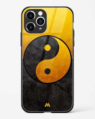 Yin Yang in Gold Glass Case Phone Cover (Apple)