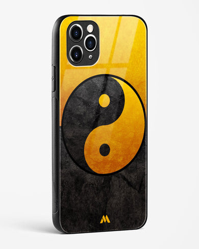 Yin Yang in Gold Glass Case Phone Cover (Apple)