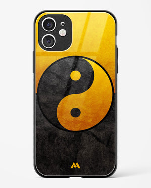 Yin Yang in Gold Glass Case Phone Cover (Apple)