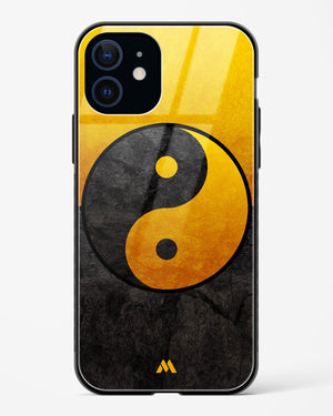 Yin Yang in Gold Glass Case Phone Cover (Apple)