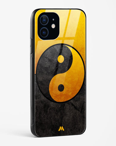 Yin Yang in Gold Glass Case Phone Cover (Apple)