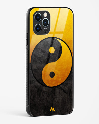 Yin Yang in Gold Glass Case Phone Cover (Apple)