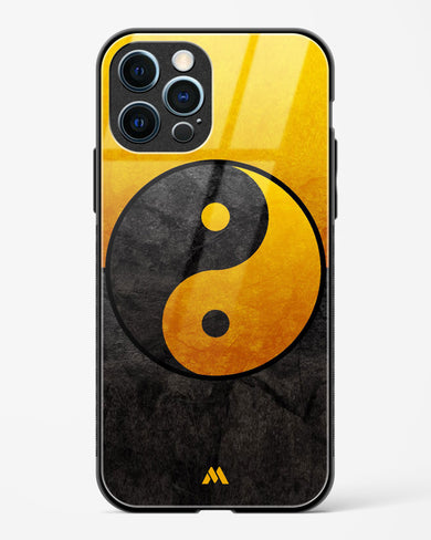 Yin Yang in Gold Glass Case Phone Cover (Apple)