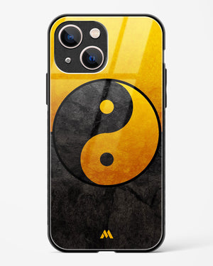 Yin Yang in Gold Glass Case Phone Cover (Apple)