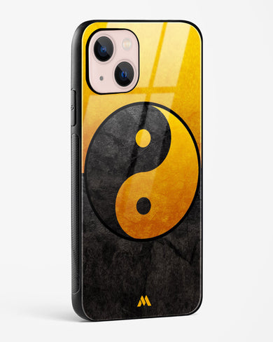 Yin Yang in Gold Glass Case Phone Cover (Apple)