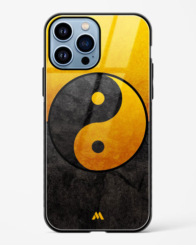 Yin Yang in Gold Glass Case Phone Cover (Apple)