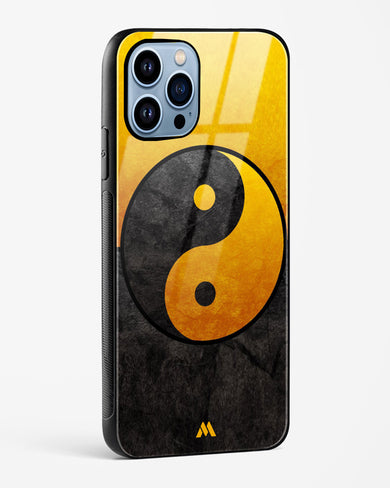 Yin Yang in Gold Glass Case Phone Cover (Apple)