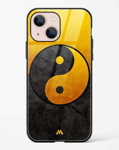 Yin Yang in Gold Glass Case Phone Cover (Apple)