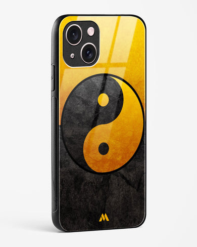 Yin Yang in Gold Glass Case Phone Cover (Apple)