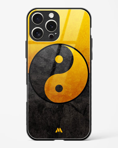 Yin Yang in Gold Glass Case Phone Cover (Apple)