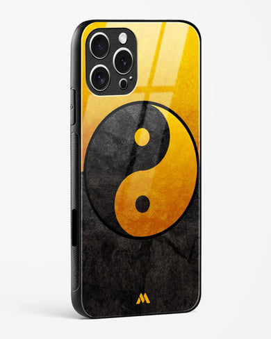 Yin Yang in Gold Glass Case Phone Cover (Apple)