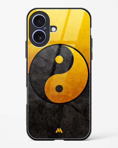 Yin Yang in Gold Glass Case Phone Cover (Apple)