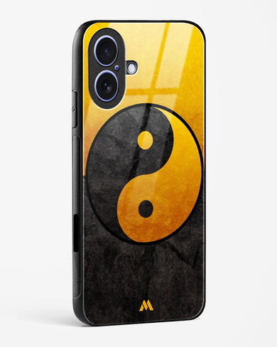 Yin Yang in Gold Glass Case Phone Cover (Apple)