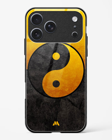 Yin Yang in Gold Glass Case Phone Cover (Apple)