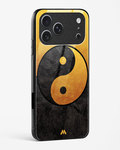 Yin Yang in Gold Glass Case Phone Cover (Apple)
