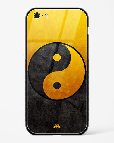 Yin Yang in Gold Glass Case Phone Cover (Apple)