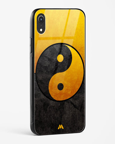 Yin Yang in Gold Glass Case Phone Cover (Apple)