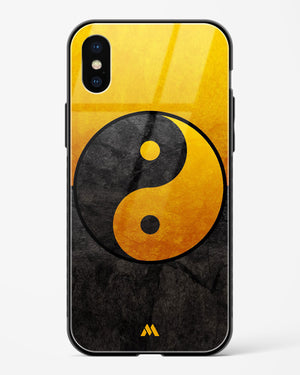 Yin Yang in Gold Glass Case Phone Cover-(Apple)
