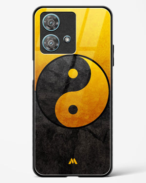 Yin Yang in Gold Glass Case Phone Cover-(Motorola)