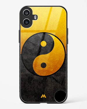 Yin Yang in Gold Glass Case Phone Cover (Nothing)