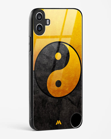 Yin Yang in Gold Glass Case Phone Cover (Nothing)