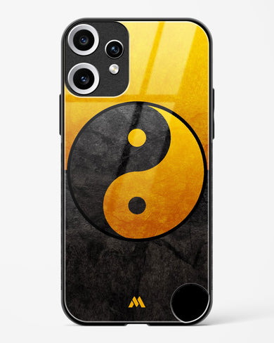 Yin Yang in Gold Glass Case Phone Cover (Nothing)