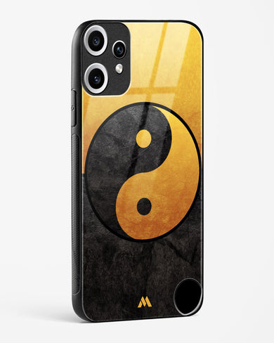 Yin Yang in Gold Glass Case Phone Cover (Nothing)