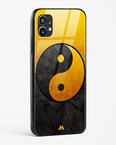 Yin Yang in Gold Glass Case Phone Cover-(Nothing)